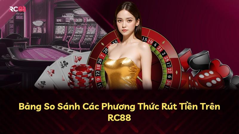 Bảng So Sánh Các Phương Thức Rút Tiền Trên RC88