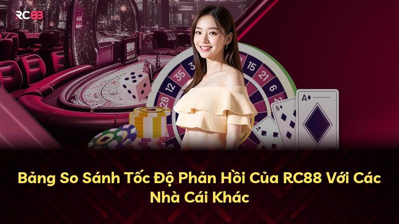 Bảng So Sánh Tốc Độ Phản Hồi Của RC88 Với Các Nhà Cái Khác